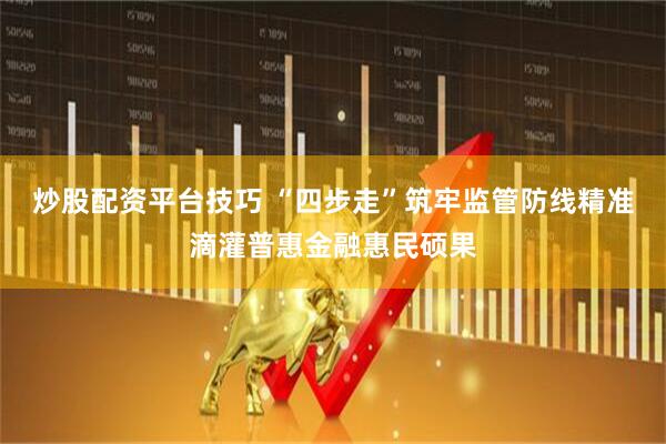 炒股配资平台技巧 “四步走”筑牢监管防线精准滴灌普惠金融惠民硕果